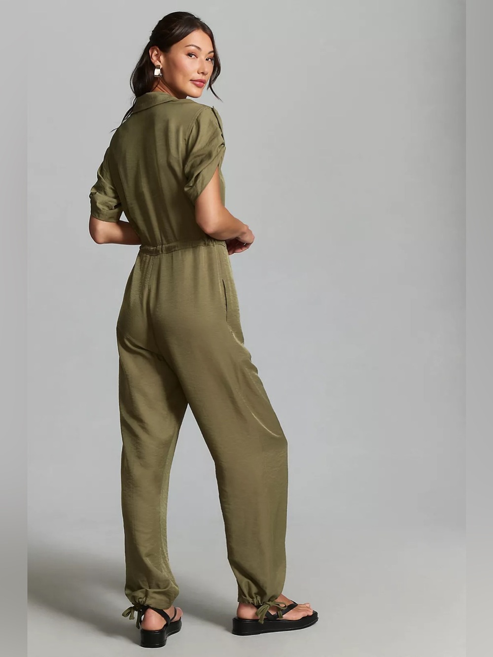 Anthropologie Tiny Heidi Green Jumpsuit M - Picture 4 of 15